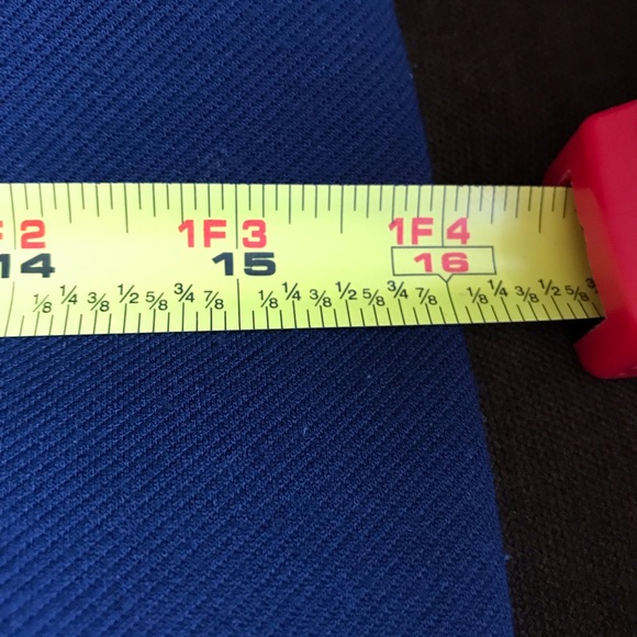 Banana Republic Blue Fit & Flare Midi 3 Black Buttons in Back Short Slee… - Picture 12 of 13